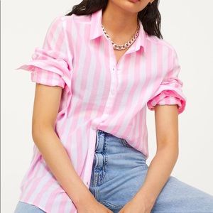 NWOT H&M Cotton Stripe Button-up